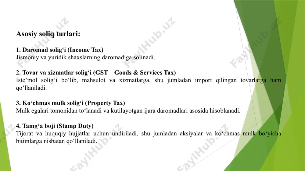iz singapurda 2 ta taqvim yilini qamrab olgan uzluksiz davr davomida ishlagan bo‘lsangiz va umumiy 183 kun yoki undan ko‘p vaqt singapurda bo‘lsangiz. bu qoidalar faqat oddiy xodimlarga nisbatan qo‘llaniladi. direktorlar, ommaviy san’atkorlar va professional mutaxassislar bu qoidaga kirmaydi. singapurda siz quyidagi hollarda soliq rezidenti deb hisoblanasiz: o‘zbekiston respublikasining fuqarolari, chet davlatlarning fuqarolari, shuningdek fuqaroligi bo‘lmagan shaxslar jismoniy shaxslardir. tegishli maqomi o‘ziga nisbatan belgilangan soliq davri boshlanadigan yoki tugaydigan har qanday ketma-ket 12 oylik davr davomida jami 183 kun kalendar kundan ko‘proq o‘zbekiston respublikasida haqiqatda bo‘lgan jismoniy shaxslar o‘zbekiston respublikasining soliq rezidentlari deb e’tirof etiladi. ushbu moddaning ikkinchi qismi qoidalari mazkur moddada belgilangan xususiyatlarni va o‘zbekiston respublikasining soliq solish masalalariga doir xalqaro shartnomalari qoidalarini hisobga olgan holda qo‘llaniladi. agar jismoniy shaxs tegishli soliq davrida o‘zbekiston respublikasida jami 183 kun kundan kam bo‘lib, biroq ushbu turish muddati uning boshqa biror-bir davlatda turgan muddatidan ko‘proq bo‘lsa ham, u o‘zbekiston respublikasining soliq rezidenti …