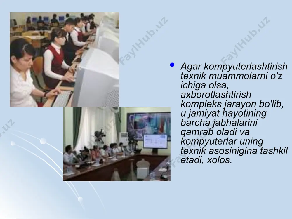ehmning rivojlanish tarixi va avlodlari ehmda axborotni ishlashning arifmetik asoslari - Page 5