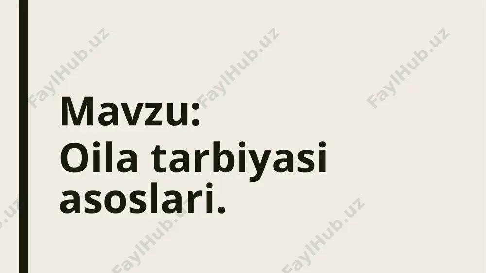 m. oila tarbiyasida otaning obroʻsi katta ahamiyatga ega. bolalarni barkamol inson qilib yetishtirishda maktabni oila bilan bogʻlamasdan muvaffaqiyatga erishib boʻlmaydi. shuning uchun oila tarbiyasida maktab va ota-onalar oʻrtasidagi taʼlimtarbiyaga oid birgalikdagi ishlari katta ahamiyatga ega. otaonalarning oʻqituvchilar bilan boʻlgan uchrashuvlarida aytilgan fikrlar, ayniqsa qimmatlidir. farzandining darslarini oʻzlashtirishi, xulq-atvoridan xa-bardor boʻlib turishi, tarbiya masalalarida oʻqituvchi, sinf rahbari bilan maslahatlashib turishi, bolaning darsdan soʻng nima bilan mashgʻulligi haqida oʻqituvchi va sinf rahbarini xabardor qilib turishi lozim. uz navbatida oʻqituvchi va sinf rahbari ham bolaning oʻqishi, odobi, xulqi, maktabda oʻzini tuta bilishi haqidagi maʼlumotlarni ota-onaga yetkazishi, zarurat tugʻilganda paydo boʻlgan muam-molarni birgalikda hal qilishi zarur. farzandi maktabga borgan ota-ona maktab jamoasining aʼzosi boʻlib qolishi kerak. oʻqituvchi va sinf rahbari ham oʻz oʻquvchisining oilasi bilan mustahkam ham-korlikni yoʻlga qoʻymogʻi lozim. image1.jpeg image2.jpeg image3.jpeg image4.jpeg image5.jpeg /docprops/thumbnail.jpeg