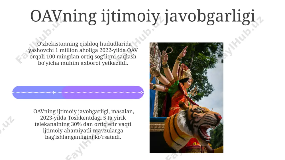 jurnalistlarning raqamli savodxonligi 20% ga oshgan. samarqand viloyatida 2022 yilda oav xodimlarining axborot madaniyatini oshirishga qaratilgan 5 ta loyiha amalga oshirilgan boʻlib, ularning byudjeti jami 150 million soʻmni tashkil etdi. axborot tarqalishining tezligi va samaradorligi samarqand shahrida 2022-yilda oʻtkazilgan xalqaro media forumida axborotning samarador tarqalishi uchun maqsadli auditoriyani aniqlash va ularga moslashtirilgan kontent yaratish muhimligi ta'kidlandi. dunyo boʻyicha oʻtkazilgan tadqiqotlar shuni koʻrsatdiki, 5 soniyadan kam vaqt ichida 85% foiz axborot iste'molchilari qisqa va aniq ma'lumotlarni afzal koʻrishadi, bu axborot tarqalish samaradorligiga ta'sir qiladi. axborot manbalari va ularning ishonchliligi aqshdagi pew research center tadqiqotiga koʻra, 70% dan ortiq odamlar feyk nyuslar muammosi borligini taʼkidlashgan va bu raqam mintaqalar boʻyicha farq qiladi. dunyoning 10 ta yirik shaharlarida oʻtkazilgan soʻrovnomalarga koʻra, ijtimoiy tarmoqlardagi axborot manbalariga ishonch darajasi 30% dan kam. axborot tarqalishining huquqiy jihatlari axborotning aniqligi va ishonchliligini ta'minlash maqsadida, toshkent shahri kabi yirik shaharlarda joylashgan ommaviy axborot vositalari, 5 kun ichida haqiqatga …