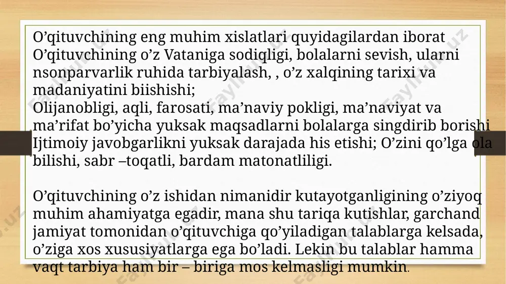 o’qituvchining pedagogik qobiliyatlari. o’qituvchining kasb professiogrammasi - Page 4