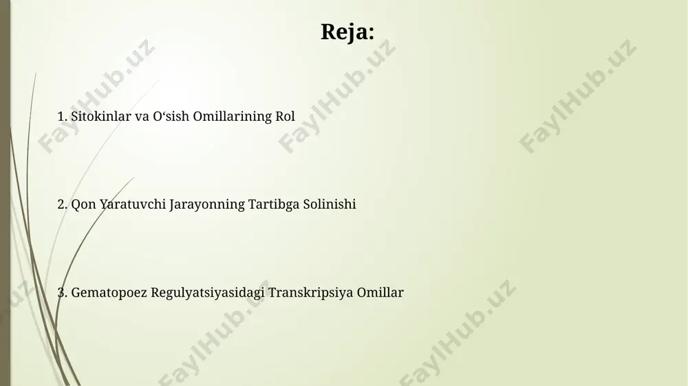 -yillik o'lim darajasini 30% dan pastga tushirishga yordam beradi. suyak ko'migi transplantatsiyasi va sitokin terapiyasi kabi davolash usullarining samaradorligi hematopoezning molekulyar mexanizmlarini chuqur tushunishga bog'liq, bu esa muvaffaqiyat darajasini 70% gacha oshirishi mumkin. transkripsiya omillari scf va flt3 ligandlari kabi transkripsiya omillari, gematopoetik poya hujayralarining o'z-o'zini yangilashini va farqlanishini 50% gacha boshqaradi. g-csf kabi transkripsiya omillari, neytrofillarning ko'payishini 10 barobarga oshirishi mumkin, bu esa infektsiyaga qarshi javobni yaxshilaydi. gematopoezning asosiy bosqichlari gematopoezning dastlabki bosqichi, multipotent gematopoietik poydevor hujayralarining (mghph) oʻz-oʻzini yangilab turish va 2 ta asosiy liniyaga – limfoid va miyeloid progenitorlarga differentsiatsiyasi bilan tavsiflanadi. miyeloid progenitorlar 5 ta yetuk qon hujayralari – eritrotsitlar, trombotsitlar, granulotsitlar, monositlar va bazofillarga differentsiatsiyalanadi, ularning nisbati qonning tarkibini va fiziologik ehtiyojlarni aks ettiradi. immun tizimining ta'siri immunitet tizimining buzilishi, masalan, 100 dan ortiq turdagi immunodefitsiensiya kasalliklari, gematopoezning buzilishiga va qon hujayralari sonining o'zgarishiga olib kelishi mumkin, bu esa anemiya yoki leykemiya kabi kasalliklarga sabab …