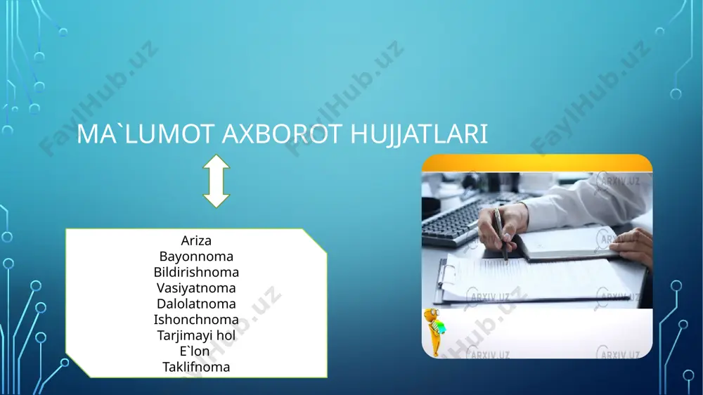 ma`lumot axborot hujjatlari - Page 3