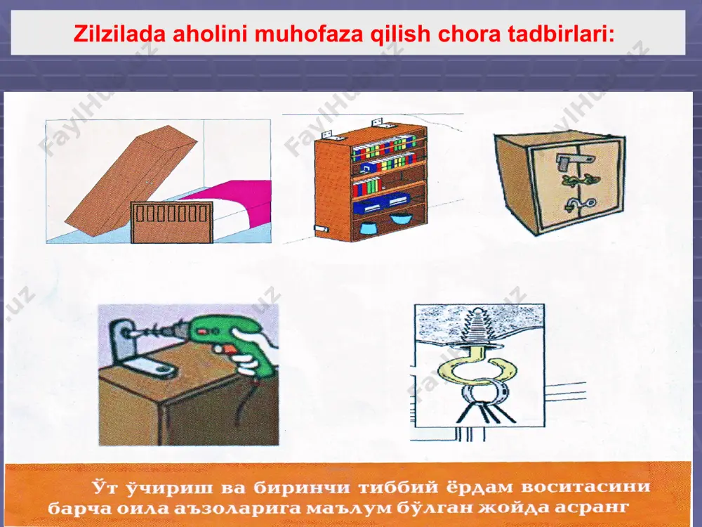 toshqini - qor erishi, jala (kuchli yomg‘ir), suvning shamol yordamida haydab kelinishi, muz bo‘laklarining tiqilishi va boshqa holatlarda daryo, ko‘l yoki dengiz suvlari sathining keskin ko‘tarilishi oqibatida quruqlikning anchagina qismini suv ostida qolishi. suv toshqini ko‘prik, yo‘l, bino va inshootlarni vayron qilishi, katta moddiy zarar keltirishi mumkin. suv tezligi soniyasiga 4 metrdan ortgan va suv qatlamining balandligi 2 metrdan oshgan hollarda odamlar hamda jonivorlar nobud bo‘lishi mumkin. vayronaliklarning asosiy qismini kelib chiqishi bino va inshootlarga suv massasining gidravlik zarba berishi bilan katta tezlikda muz parchalari, suzuvchi vositalarning turli bo‘laklari va boshqalar kirib kelishi sabab bo‘ladi. suv toshqini to‘satdan yuzaga kelib, bir necha soatdan 2-3 haftagacha davom etishi mumkin. suv toshqiniga qarshi qanday tayyorgarlik ko‘rish kerak? agar hududingiz suv toshqini xavfiga tez-tez uchrab tursa, u holda ehtimoliy suv toshish chegarasini, shuningdek yashash joyingizga yaqin bo‘lgan tepaliklarni, ularga boruvchi eng yaqin yo‘llarni o‘rganib chiqing va esda saqlab qoling. suv toshqini vaqtida qanday …