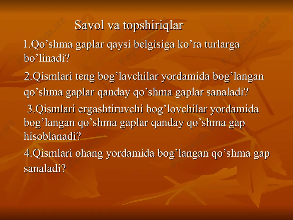 qo’shma gaplar tasnifi - Page 4