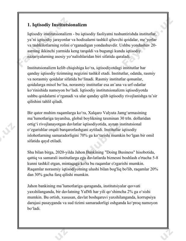 o'zgarish jarayonlarini evolyutsion biologiya nuqtai nazaridan tahlil qilishga yo'naltirilgan iqtisodiy ta'limot. ushbu yondashuvda iqtisodiy tizimlar tashqi va ichki omillar ta'sirida doimiy o'zgarishda ekanligi, ularning rivojlanishi esa istiqbolli tendensiyalar bilan aniqlanishi qayd etiladi. evolyutsion iqtisodiyot, asosan, iqtisodiy jarayonlarning dinamikasi va moslashuvchan yo'nalishi bilan shug'ullanadi. bu iqtisodiyotning og'irlik markazini asos sifatida ma'lum bir davr va joydagi bozor sharoitlari o'rniga, iqtisodiy tizimlarning uzoq muddatda qanday rivojlanayotganiga qaratadi. evolyutsion iqtisodiyot tafakkuri xix asr oxirida bo'lib, karl marks, adam smit va alfred marshall kabi iqtisodchilar tomonidan asos solingan. markaziy nuqta yangi g'oyalar, texnologiyalar va institutlarning tarmoqlanishi va moslashuvchan rivojlanishi hisoblanadi. shu sababli bu yondashuv raqamlar va statistik ma'lumotlar yordamida tahlil qilinadi. bir qarashda, evolyutsion iqtisodiyot statistikasiga murojaat qilsak, iqtisodiy o'zgarishlar va inqirozlar bo'yicha tarixiy ma'lumotlar, innovatsiyalarni qabul qilish darajasi, texnologik taraqqiyot ko'rsatkichlari va ishlab chiqarish samaradorligini aniqlash uchun foydalidir. 2023-yil holatiga ko'ra dunyo bo'yicha iqtisodiy o'sish ko'rsatkichlari o'rtacha 2.5% atrofida bo'lib, rivojlanayotgan davlatlar uchun bu …