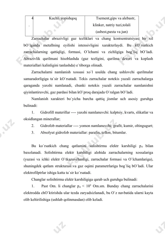 vishda qurilmaga kirayotgan va undan chiqayotgan gazlarning hajmiy sarfi, m3/s; x1 va x2 - mos ravishda qurilmaga kirayotgan va undan chiqayotgan gaz oqimidagi zarrachalar kontsentratsiyasi, kg/m3. adabiyotlar: 1. abdullaev o., toshmatov z., uzbekiston ekologiyasi bugun va ertaga. t. fan, 1992 y. 2. rafikov a.a., geoekologik muammolar. t.ukituvchi, 1997, 112b. 3. otaboev sh., nabiev m. inson va biosfera. t.ukituvchi, 1995, 320 b. 4. tuxtaev a.s. ekologiya. t.ukituvchi, 1988, 192b. 5. shodimetov yu. ijtimoiy ekologiyaga kirish. t.ukituvchi, 1994. 6. www.ziyonet.uz _1346085400.unknown