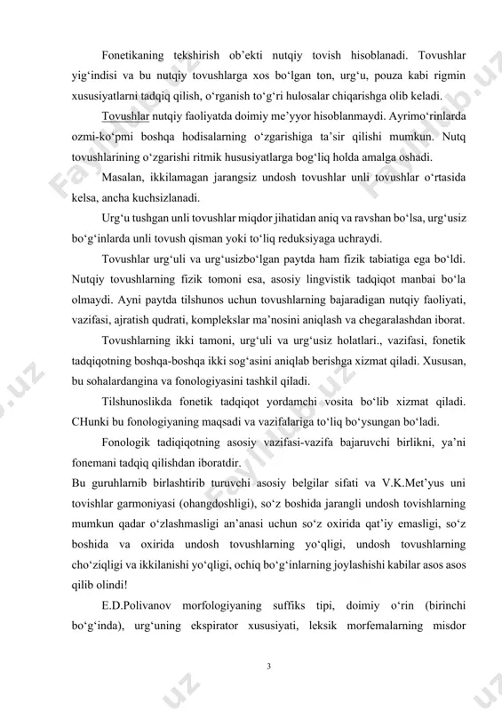 e.d.polivanov morfologiyaning suffiks tipi, doimiy o‘rin (birinchi bo‘g‘inda), urg‘uning ekspirator xususiyati, leksik morfemalarning misdor tarkibidagi o‘xshashlik, singarmonizm hodisasi, fonsikadagi umumiy o‘xshashliklar koreys tilini oltoy tillari guruhiga ancha yaqinlashtiradi. j.deni “dunyo tillari” kitobining yangi nashriga tayyorlab bergan turkiy, mo‘g‘ul vatug‘us-majur tillari haqidagi maqolalarning kirish qismida butillarga xos bo‘lgan umumiy xususiyatlarni sanab o‘tadi. 1. fonetika bo‘yicha: unli tovushlarning ohangdoshligi, so‘zboshida sonar undosh tovushlarni qo‘llashdan qochishga intilish (xususan turkiy tillarda), yarim unli tovushlarning ahamiyati keyingi davrlarga xosbo‘lgan hodisa), so‘z oxirida n tovushining qat’iy emasligi, o‘zak va negizga undosh tovushlar ikkilanishi (4) (geminatsiya) hodisasining yo‘qligi, so‘z boshinda qo‘sh undoshlarni qo‘llanish xodisasining yo‘qligi, + so‘z oxirida sirg‘aluvchi sonor undosh tovushlardan birining qo‘llanishi (r – ragatsizm, l – lamdanzm); 2. morfologiya bo‘yicha: grammatik jins kotegoriyasiningyo‘qligi, grammatik sonning faqat ikki turi (birlik, ko‘plik) ega ekanligi, old qo‘shimchalarining yo‘qligi, juslanishningbir xilligi predmetlarning yo‘qligi (o‘rnida ko‘makchilar) va boshqalar; 3. inteksis bo‘yicha: gapda so‘zlarning (gap bo‘laklari) tartibi, bog‘lovchi va nisbiy …