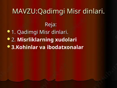 qadimgi misr dinlari — PPT