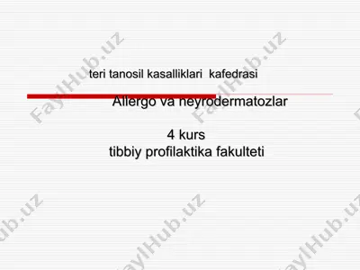 allergo va neyrodermatozlar — PPT