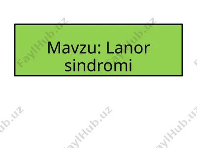 laron sindromi — PPTX