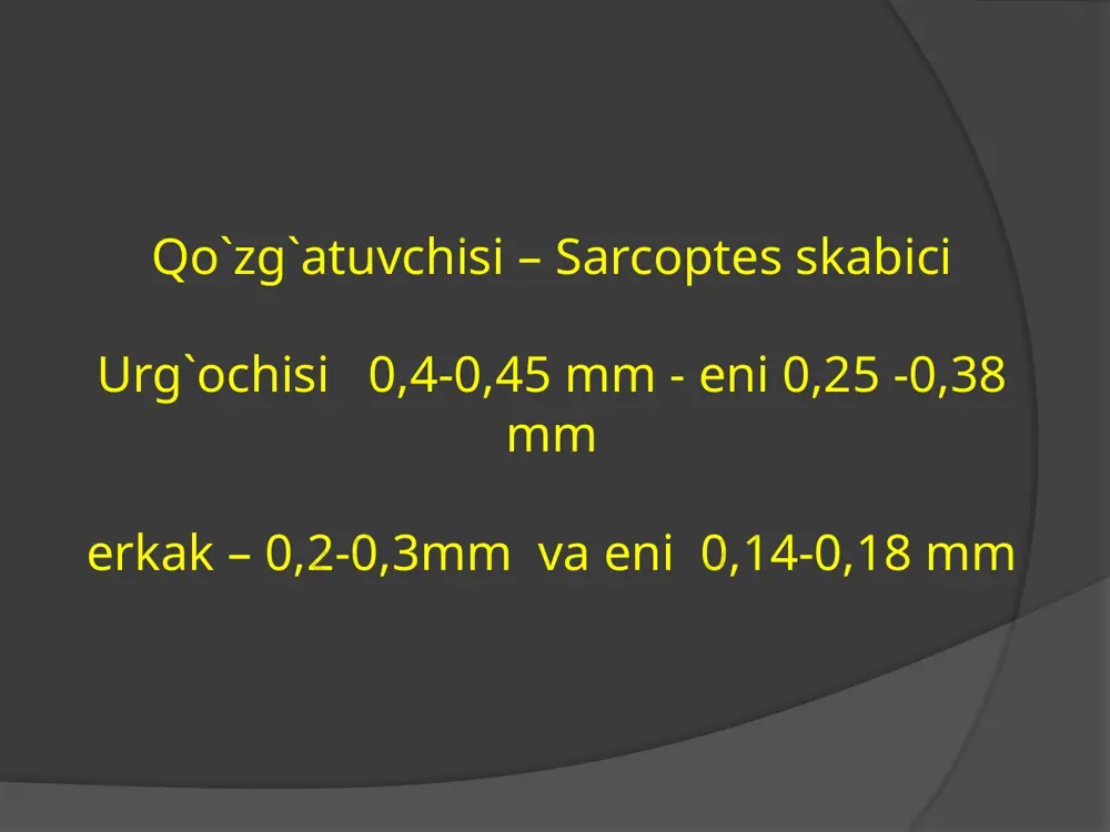 qo`zg`atuvchisi (sarcoptesskabici) - Page 3
