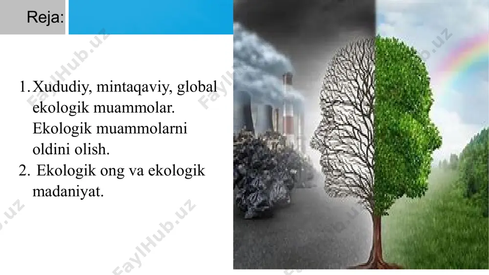 muhofaza qilish. terrassalar tashkil etish: qiyalik hududlarda terrassalar tashkil etish. o'rmonlarning kesilishining asosiy sabablari quyidagilardir: qishloq xo'jaligi: yangi ekin maydonlari va chorvachilik yerlari tashkil qilish uchun o'rmonlar kesiladi. yog'och sanoati: yog'och va yog'och mahsulotlariga talab yuqori bo'lgani sababli, o'rmonlar kesiladi. shaharsozlik: yangi shaharlar va qishloqlar qurish uchun o'rmonlar yo'q qilinadi. konchilik va neft qazib olish: qimmatbaho minerallar va neft qazib olish uchun o'rmonlar kesiladi. o'rmonlarning kesilishi quyidagi salbiy oqibatlarga olib keladi: biologik xilma-xillikning kamayishi: o'rmonlar ko'plab turli hayvonlar va o'simliklar uchun yashash joyi hisoblanadi. ularning yo'qolishi bilan ko'plab turlar yo'qolib ketadi. iqlim o'zgarishi: o'rmonlar karbon dioksidni yutib olib, global isishning oldini oladi. ularning kesilishi karbon dioksidning miqdorini oshiradi va iqlim o'zgarishiga olib keladi. tuproq eroziyasi: o'rmonlar tuproqni shamol va suv eroziyasidan himoya qiladi. ularning yo'qolishi tuproq unumdorligini pasaytiradi. mahalliy aholi va jamoalarga ta'siri: o'rmonlar ko'plab mahalliy aholi uchun yashash joyi va turmush vositalarini ta'minlaydi. ularning yo'qolishi bu jamoalarning hayotiga salbiy …