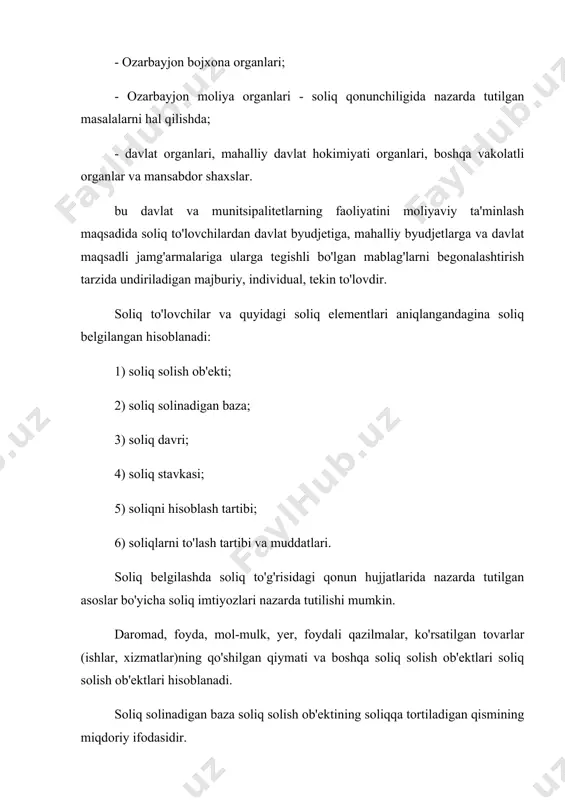 ) asosida aniqlanadi. ayrim turdagi tovarlar (ishlar, xizmatlar) qqsga tortilmaydi: - davlat korxonalarining xususiylashtirish yo‘li bilan sotib olingan mol-mulki qiymati, shuningdek, davlat korxonasini ijaraga berishdan olingan ijara to‘lovining byudjetga to‘lanishi lozim bo‘lgan qismi; - moliyaviy xizmatlar ko'rsatish (shu jumladan moliyaviy lizing); - milliy yoki chet el valyutalarini (numizmatik maqsadlarda foydalaniladiganidan tashqari), shuningdek qimmatli qog'ozlarni yetkazib berish yoki olib kirish; - korxonaning ustav kapitaliga har qanday mablag'larni kiritish; - soliq qonunchiligida sanab o'tilgan ba'zi boshqalar. standart qqs stavkasi har bir soliqqa tortiladigan operatsiya va har bir soliqqa tortiladigan import qiymatining 18% ni tashkil qiladi. ishlar, xizmatlar va operatsiyalar uchun nol (0) stavkada qqs solinadi: - xorijiy diplomatik va shunga o'xshash vakolatxonalar tomonidan rasmiy foydalanish uchun, shuningdek diplomatik, ma'muriy va texnik xodimlarning, shu jumladan ular bilan birga yashaydigan oila a'zolarining shaxsiy foydalanishi uchun mo'ljallangan tovarlar va xizmatlar; - xorijdan olingan tekin moliyaviy yordam (grantlar) hisobidan tovarlar, ishlar, xizmatlar sotib olish va import …