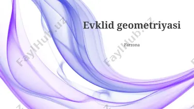 evklid geometriyasi — PPTX