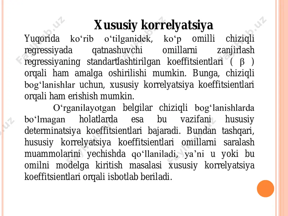 regressiyaning xususiy tenglamasi - Page 5