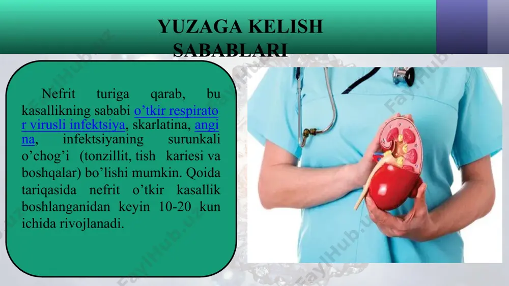 muvaffaqiyatli yakun topishi asosan bemorning intizomi va barcha tibbiy tavsiyalarga amal qilishiga bog’liq. adabiyotlar: ichki kasalliklar f.i.kamarov, v.g.kukes., a.s. smetnyov., tibbiyot nashriyoti, moskva 1981 yil 4-85 betlar. ichki kasalliklar o’.b. sharopov. abu ali ibn sino nashriyoti toshkent 1994 yil. 3. ichki kasalliklar s.n.bobojonov, abu ali ibn sino toshkent 2003 yil. 4. tibbiyot hamshiralari o’quv qo’llanmasi ramazonova r.a. syomina yu. g. toshkent o’qituvchi nashriyoti 224-232 betlar.