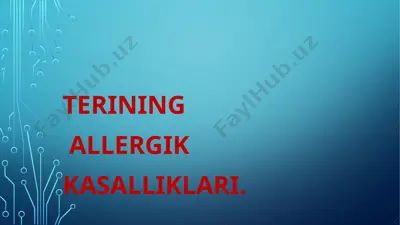 terining allergik kasalliklari — PPTX