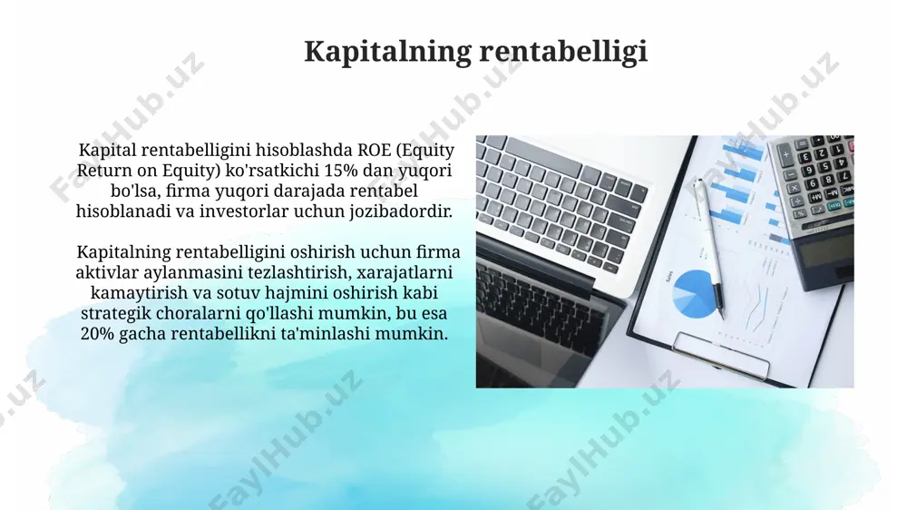 firmaning moliyaviy faoliyatini baholash - Page 4