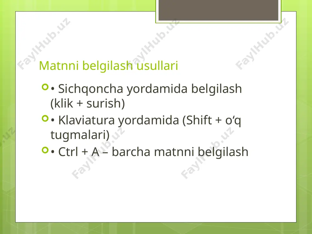 matnni belgilash va tahrirlash - Page 3