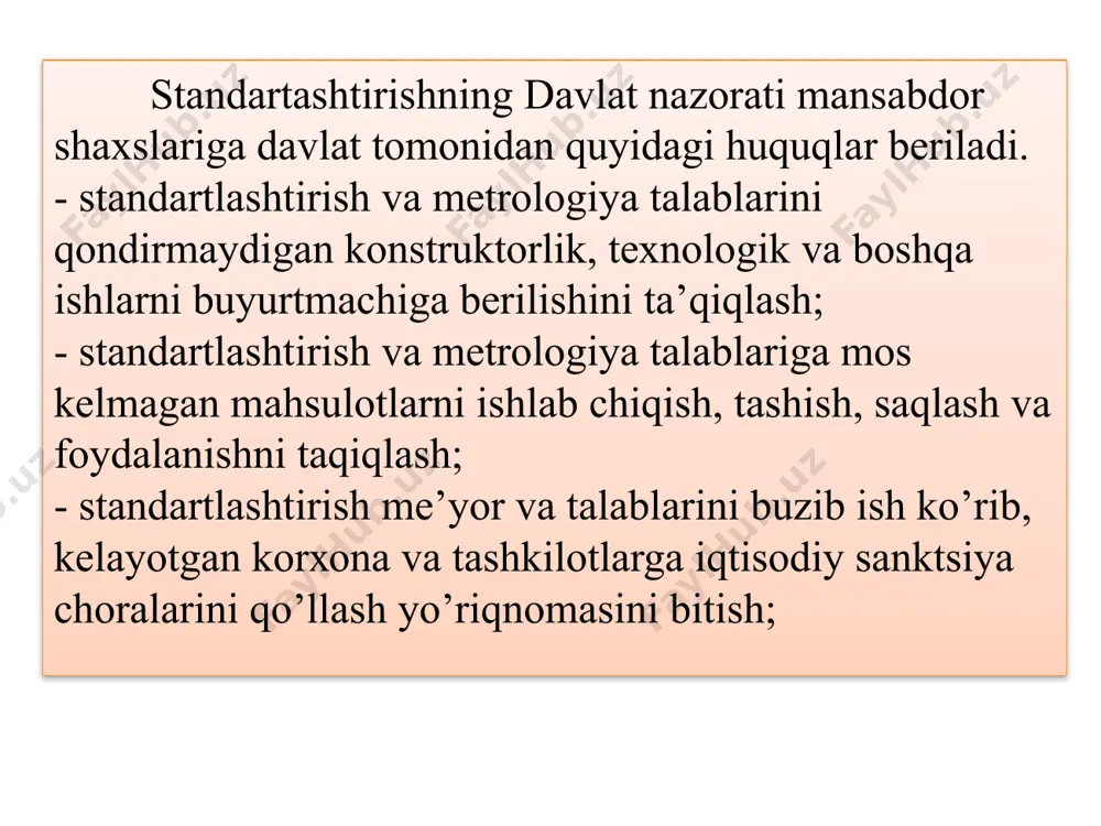 standartlashtirish bo'yicha davlat nazorati - Page 5