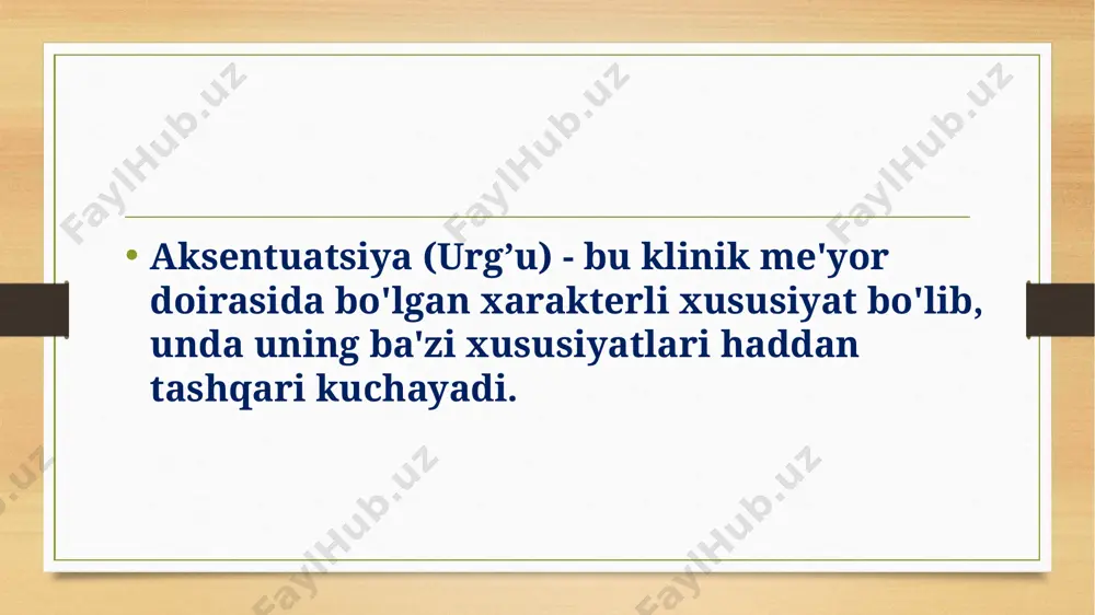 'sirning yuqori barqarorligi, ya'ni kuchli hissiy kechinmalarning doimiyligi bilan ajralib turadi. ular ruhiy jihatdan stressli vaziyatga qaytganda, ular stress bilan birga kelgan bir xil his-tuyg'ularni boshdan kechiradilar. bunday odamlarda ta'sir uzoq vaqt davom etadi, hatto uni kuchaytiradigan stimullar bo'lmasa ham. bunday odamlar uzoq muddatli ixtiyoriy kuchlanish qobiliyati bilan ajralib turadi. ular tinimsiz va maqsadli, burch tuyg'usiga ega, printsipial, o'ziga va boshqalarga talabchan, qat'iyatli va izchil ishchilardir. ular qo'rqmas va o'zini qurbon qilishga qodir, shuning uchun ular o'z kareralarining boshida, qoida tariqasida, atrof-muhit tomonidan e'tirof va hamdardlik olishadi. ular o'z oldiga qo'ygan har qanday biznesda yuqori ko'rsatkichlarga erishishga intiladilar, maqsadlariga erishishda katta qat'iyat ko'rsatadilar. qo'zg'aluvchan tur. qo'zg'aluvchan shaxslarning asosiy xususiyati impulsivlik va instinktiv xatti-harakatlardir. ular uchun birinchi o'rinda fiziologik istaklarni qondirish, ularning istaklari va intilishlarini mutlaq qondirish turadi. bunday odamlar aqliy rivojlanishdan farqli o'laroq, ularning jismoniy salomatligiga katta e'tibor berishadi. bu urg'u, ayniqsa jismoniy ishda, ayniqsa, aniq o'jarlik va qat'iyatlilik, raqobat …