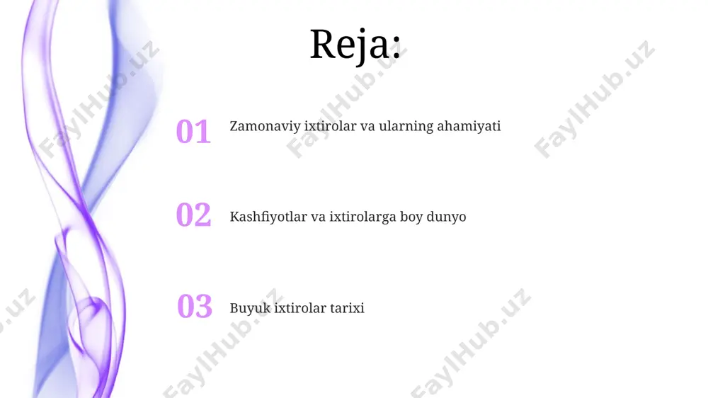 h uchun birinchi suv g'ildiraklari ixtiro qilingan bo'lib, bu qishloq xo'jaligiga katta yordam bergan. qadimgi rimliklar betonni ixtiro qilishgan, bu material 2000 yildan ortiq vaqt davomida turli xil inshootlarni qurishda ishlatilgan, masalan, akveduklar va amfiteatrlar. miloddan avvalgi 2000-yillarda mesopotamiyada g'ildirakli aravalar paydo bo'lgan, bu esa transport va savdo-sotiqni sezilarli darajada yaxshilashga olib keldi. kashfiyotlar va ixtirolar dunyosi o'rta asrlarda, taxminan 1000 yil davomida, qog'oz ishlab chiqarish texnologiyasi kashf etildi, bu esa bilimlarni saqlash va tarqatishda inqilob qildi. 20-asrda, elektron hisoblash mashinalarining (kompyuterlarning) paydo bo'lishi bilan, ma'lumotlarni qayta ishlash tezligi 1000 martadan ortiq oshdi, bu esa dunyoni raqamlashtirishga turtki bo'ldi. 15-asrda gutenberg tomonidan ixtiro qilingan harf terish mashinasi kitob chop etishni tezlashtirib, matbaa sanoatini rivojlantirdi va milliy til madaniyatlarining shakllanishiga hissa qo'shdi. kelajak ixtirolari sun'iy intellekt sohasidagi ixtirolar 2040 yilga kelib, inson hayotining deyarli barcha jabhalariga ta'sir ko'rsatishi kutilmoqda, bu esa yangi kasblarning paydo bo'lishiga sabab bo'ladi. biotexnologiya sohasidagi yutuqlar, xususan, …