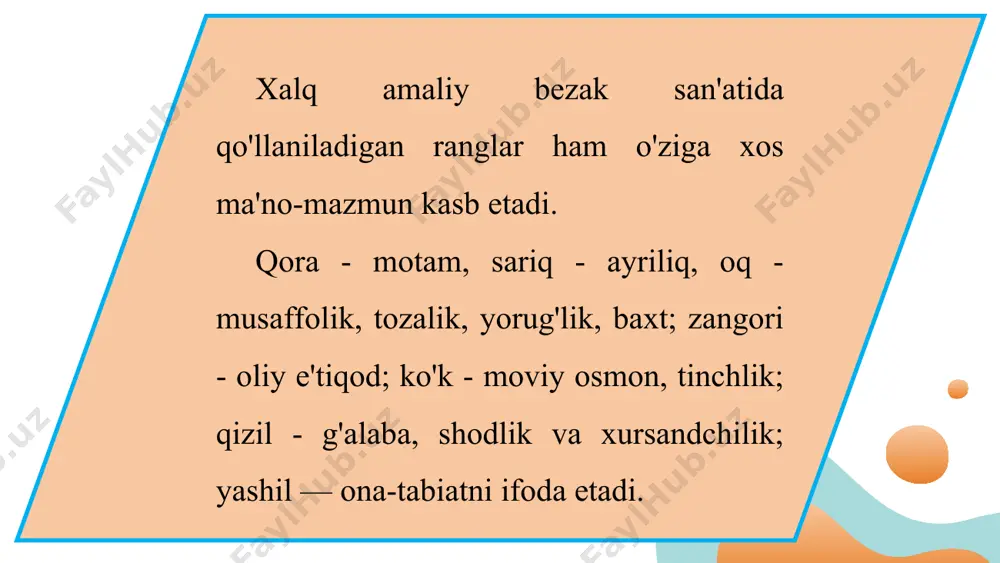 7-mavzu amaliy bezak san'atining obrazli tizimi 7-sinf - Page 5
