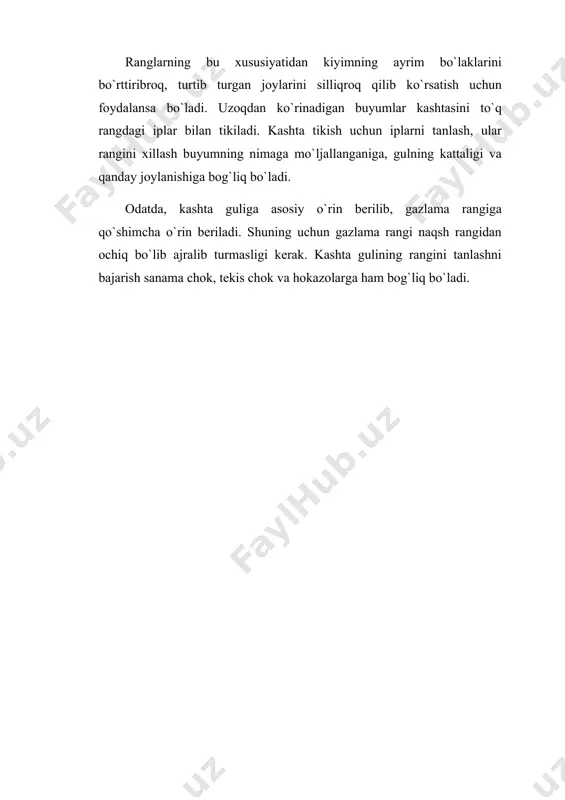 kashta tikishda ranglar tanlash - Page 5
