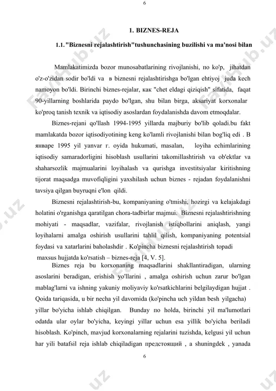 o'zaro hisobga olinadi barcha ishtirok etuvchi tomonlar: · mustaqil investor bo ' lgan va jalb qilingan kapitaldan foydalangan holda biznes – reja buyurtmachisi (mijozi) aktsionerlik, kredit, выпуска obligatsiyalar chiqarish va boshqalar; · umumiy rivojlanish kontseptsiyasiga muvofiq ob'ektlarni qurish ehtiyojlari va ustuvorliklarini belgilaydiga, loyiha topshirig'ini shakllantiradigan, arizalarni ko'rib chiqadigan va tegishli hujjatlarni (masalan, er uchastkalarini) tuzadigan, rejalashtiradigan shahar organlari amalga oshirishni nazorat qilishda ishtirok etadigan byudjetga soliq tushumlari за ; · biznes – reja kontseptsiyasini batafsil bayon etgan, texnik tadqiqotlar, loyihalash, составление smeta hujjatlarini tayyorlash, qurilish, uskunalarni o'rnatish , teologik jarayonni boshlash va boshqalarni mualliflik nazorati т.п., , ob'ektni topshirish bilan shug'ullanadigan pudratchi firmalar buyurtmachiga; · mahsulot yoki xizmatlardan foydalanadigan iste'molchi [3, v. 137]. umuman адресатов olganda, biznes-rejani qabul qiluvchilar doirasi juda keng. biznes-reja ishlab chiquvchilarning o'zlari ishlab chiqarish, marketing, menejment va nazoratni tashkil etish, sheriklar va moliyalashtirish manbalarini izlash va boshqalar bilan bog'liq aniq masalalarni ko'rib chiqish va hal qilishga …