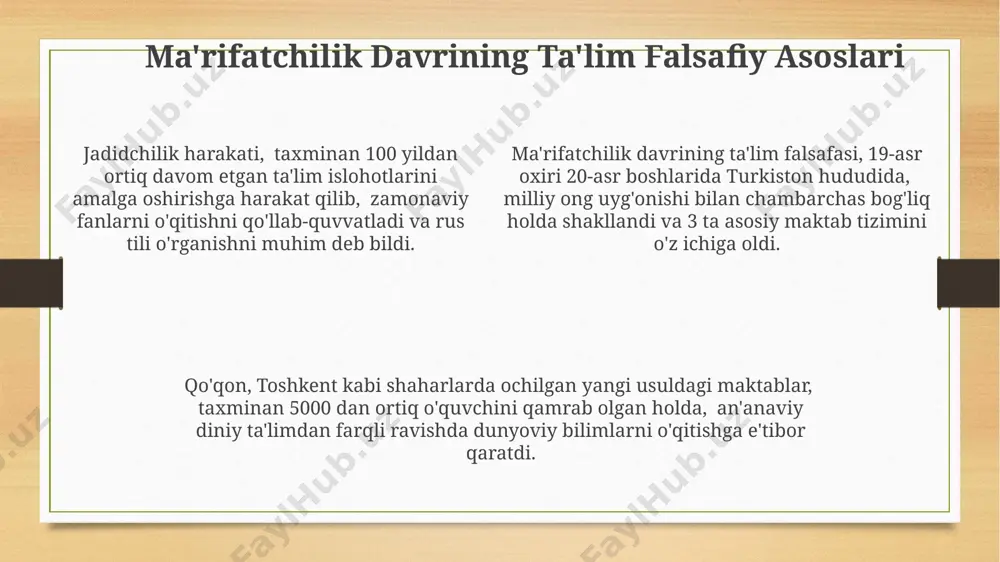 jadid va maʼrifat parvarlarning pedagogik qarashlari - Page 4