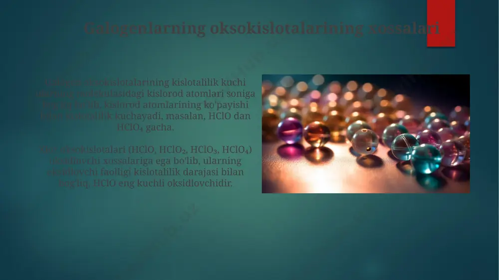 galogenlarning sulfidlari. galogenlarning oksokislotalari - Page 5
