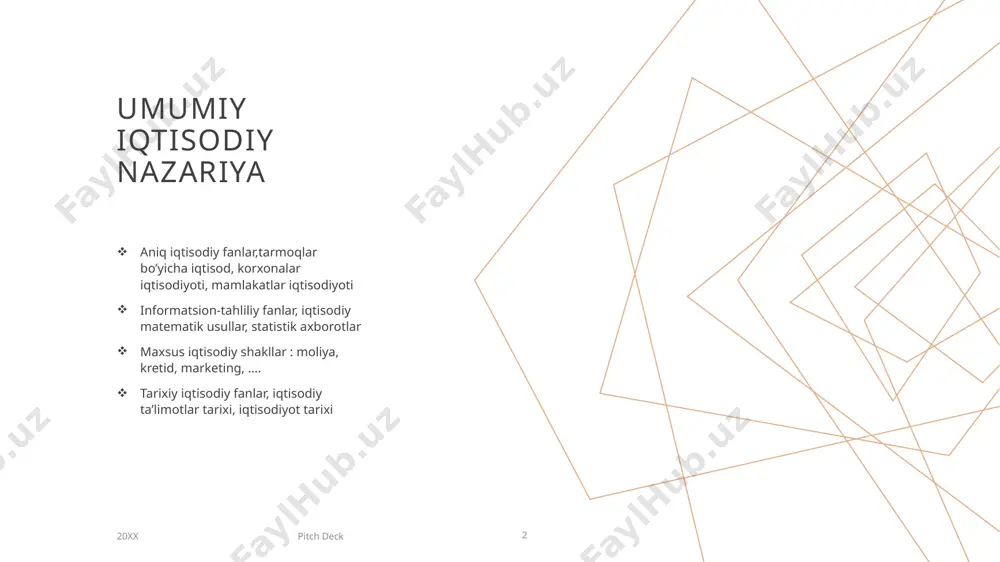 diyot tavsifiga mikroiqtisodiy yondashuvlar ustunlik qiladi. d. rikardo va k. marks davrida katta munozara-ixtiloflarga sabab boʻlgan daromadlarni taqsimlash nazariyasi masalasida neoklassiklar uni juda tinch va joʻn yoʻl bilan hal etadilar: har qanday ishlab chiqarish omili egasi bu omilning meʼyoriy unumdorligiga, yaʼni qoʻshimcha yollangan ishchi ishlab chiqargan yoki kapi-talning qoʻshimcha birligi yaratgan mah-sulotga teng daromad oladi. neoklassik iktisodiy nazariya n. har qanday bozorni talab va taklif egri chiziqlari yordamida tahlil qiladi. talab va taklif egri chiziklari kesi-shadigan nuqta neʼmatlarning muvozanatli narxini va muvozanatli miqdorini koʻrsatib beradi. a. marshall 1890-yilda yozilgan "iqtisodiyot tamoyillari" asarida "siyosiy iqtisod" tushunchasidan voz kechdi va "economics" tushunchasini qoʻlladi. bu tushunchaning yuzaga kelishi iqtisodiyotni siyosatdan xalos qilish bilan barobar voqea edi. 20xx pitch deck 3 neoklassik iqtisodiyot 20xx pitch deck 4 neoklassik maktab neoklassik tendentsiyaning yaratilishi ingliz iqtisodchisi alfred marshall (1842-1924) faoliyati bilan bog'liq. aynan u o'zining "iqtisodiyot asoslari" (1890) (ruscha tarjimasi "siyosiy iqtisod asoslari") bilan boshqa mamlakatlarda …