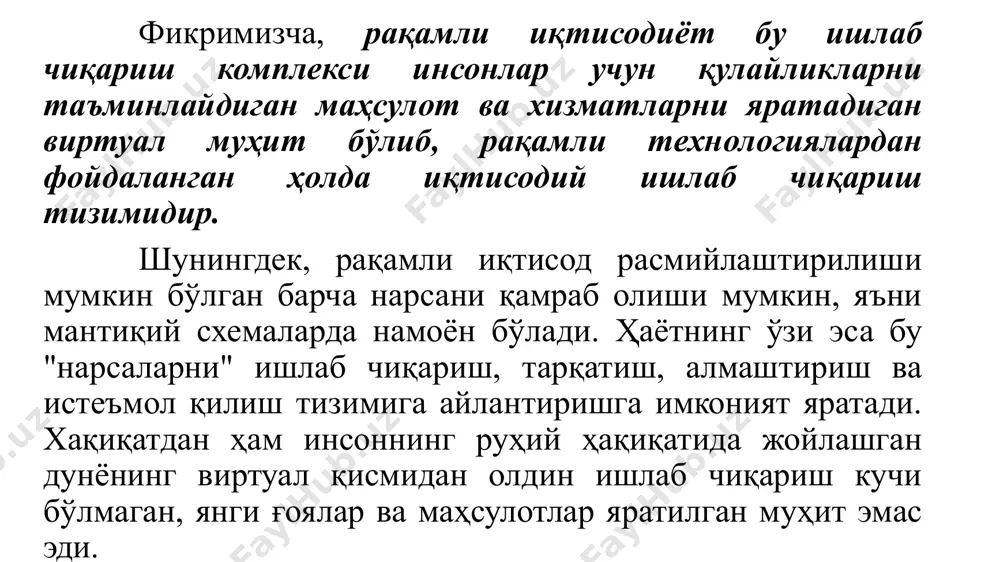 да иқтисодиётни оқилона яратиш концептуал моделида ижтимоий-иқтисодий сектор ўсиш таҳлили фазо-вақт ривожлантириш режалаштириш усулларидан турли даражадаги назорат вазифаларини муқобил шакллантириш қуйидаги натижаларга олиб келади(1-расм): иқтисодиётнинг ҳолати таҳлил қилинади. бунга иқтисодий бошқарув тизимини, унинг институционал қўллаб-қувватлашини ўрганиш киради; деҳқончилик даражалари аниқланади; оқилона иқтисодиётнинг субъектлари аниқланади; ижтимоий-иқтисодий ўсишга таъсир кўрсатадиган оқилона иқтисодиётнинг айрим субъектлари кўрсаткичлари аниқланади; - кўрсаткичлар бўйича статистик маълумотлар тўпланади; аниқлик ва ноаниқлик, ички ва ташқи хавфларни аниқлаш учун ўрганиш; институионал деформацияларнинг ички ва ташқи таҳдидларидан оқилона иқтисодиётнинг хавфсизлигини таъминлаш учун тузатувчи чоралар кўрилади. мамлакатимизда мавжуд махсус дастурий воситалар, умумий фойдаланувдаги дастурий воситалардан ташқари махсус дастурий воситалар ҳам мавжуд. жумладан, илмий тадқиқотлар, лойиҳалаштириш, автоматлаш-тирилган ишлаб чиқаришни ёки алоҳида техник воситаларни ва технологик жараёнларни бошқариш, ташкилий, бошқарув ва иқтисодий вазифаларнинг ечими, товар (иш, хизмат)ларни сотиш ва сотиб олишни бошқариш, электрон шаклда молиявий ҳисоб-китобларни бажариш, интернетни қўшган ҳолда глобал ахборот тармоғи орқали ташкилотингиз маълумотлар базасидан фойдаланиш, электрон ҳуқуқий-маълумотнома тизимлари, crm-тизимлари, erp-тизимлари, scm-тизимлари, …